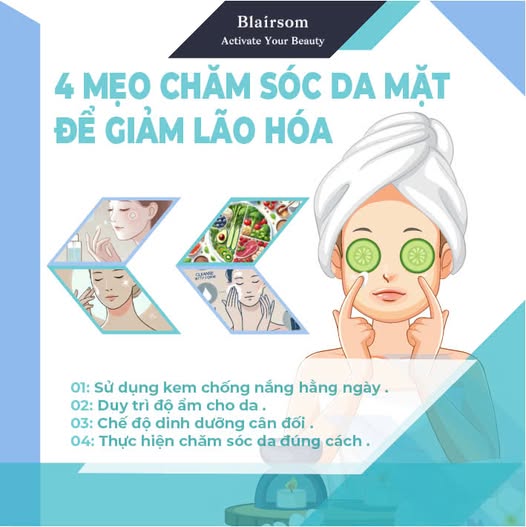 4 MẸO CHĂM SÓC DA MẶT ĐỂ GIẢM LÃO HÓA