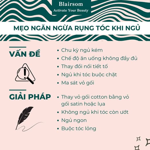 MẸO NGĂN NGỪA RỤNG TÓC KHI NGỦ