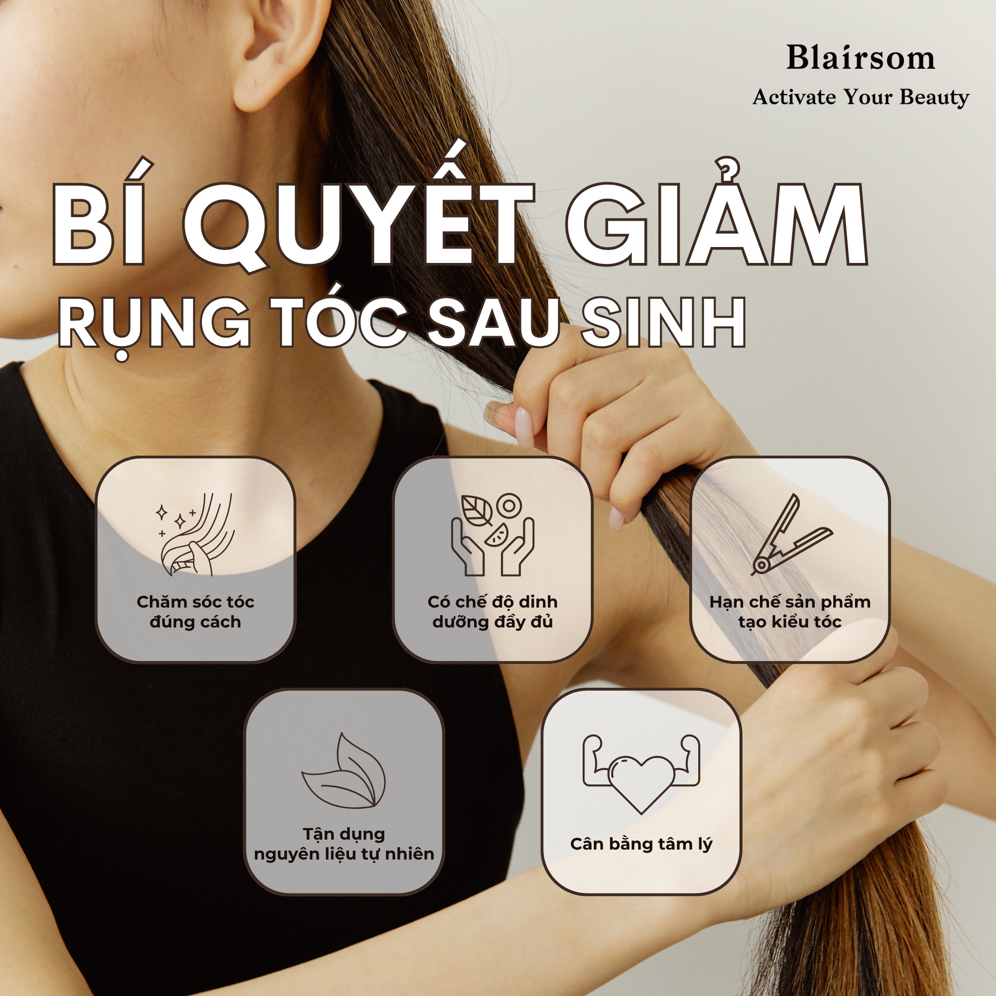 BÍ QUYẾT GIẢM RỤNG TÓC SAU SINH