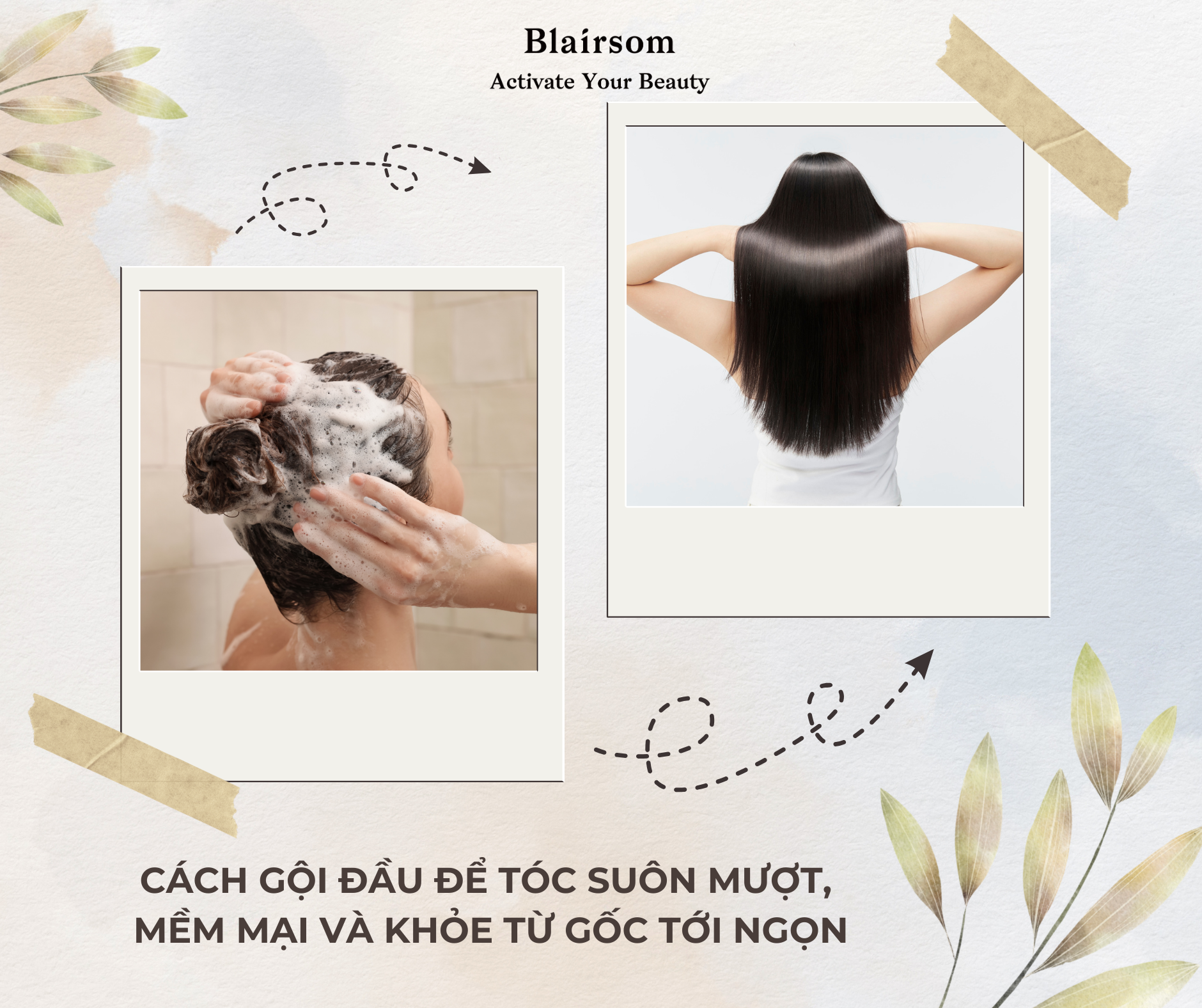 ✨ CÁCH GỘI ĐẦU ĐỂ TÓC SUÔN MƯỢT, MỀM MẠI VÀ KHỎE TỪ GỐC LÊN NGỌN