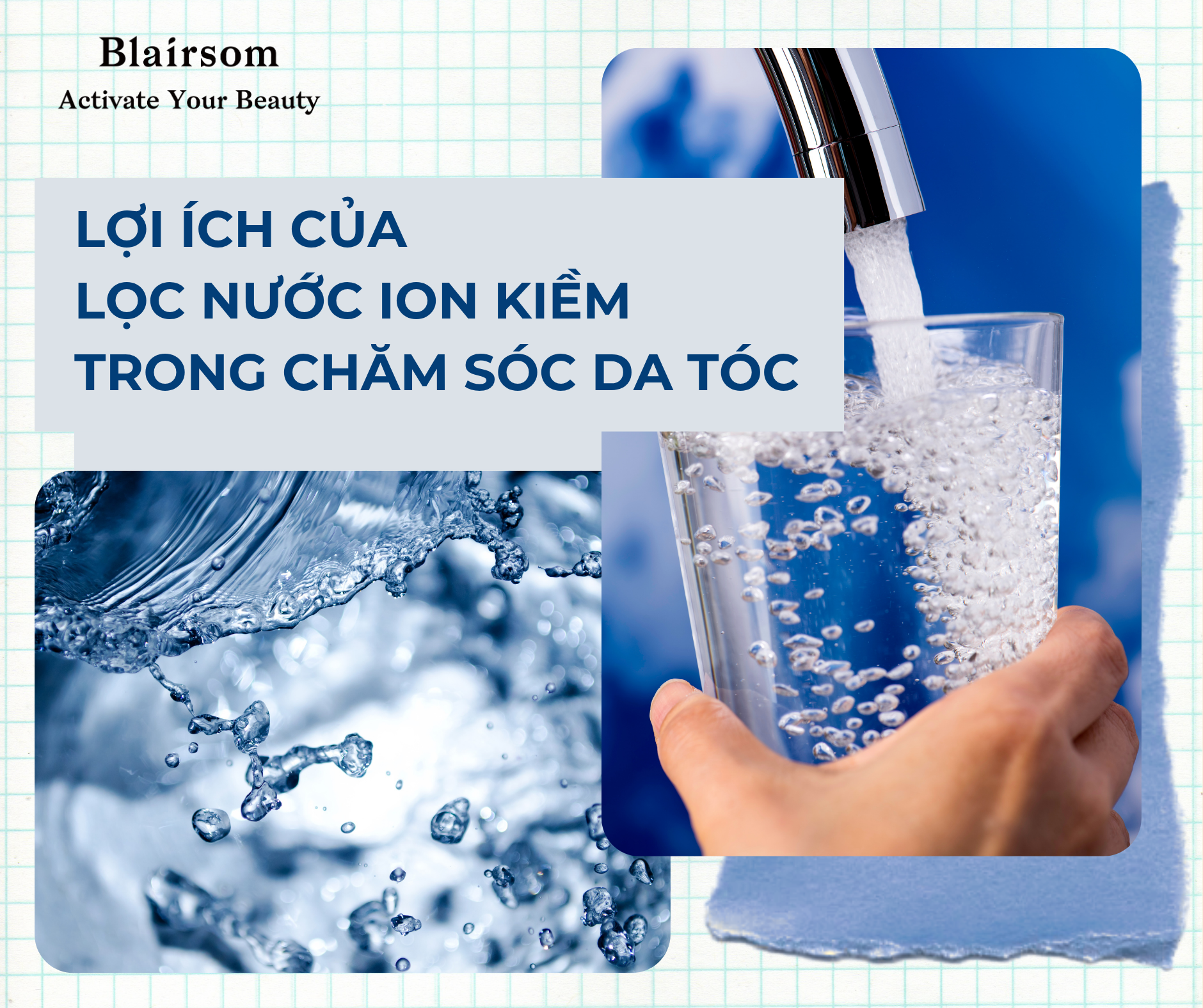 Lợi ích của lọc nước ion kiềm trong chăm sóc da tóc